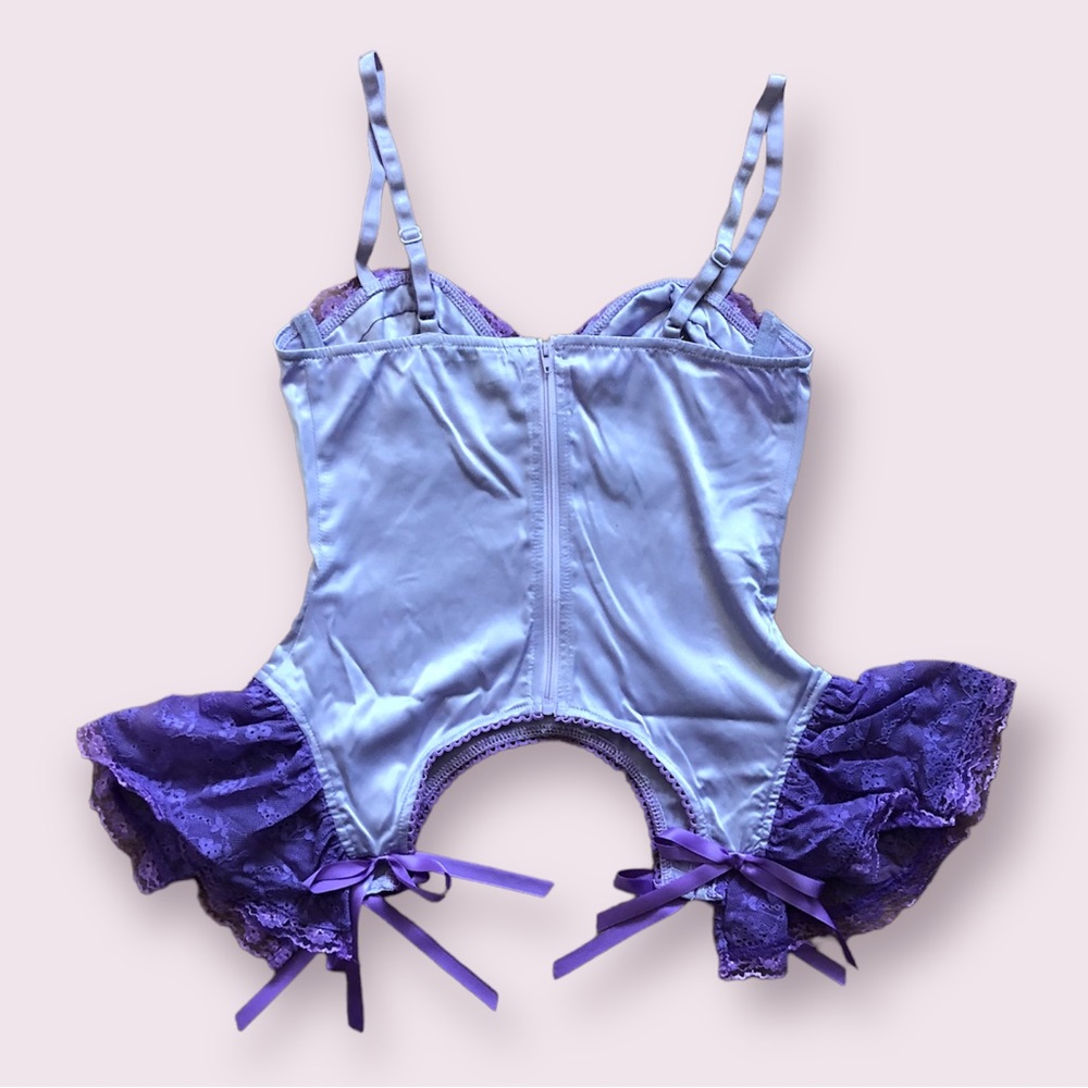 Text U Later satin corset top from Dolls Kill in size small - Picture 3 of 9